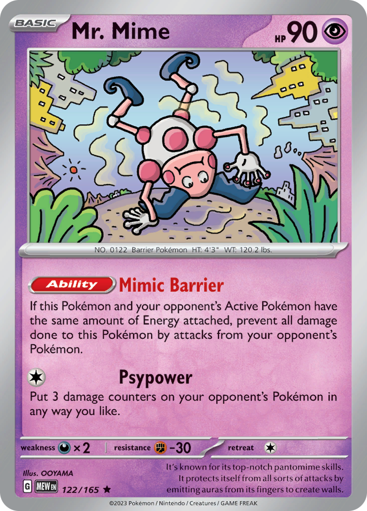 Mr. Mime (122/165) [Scarlet & Violet: 151] | I Want That Stuff Brandon