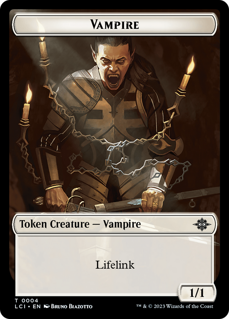 Vampire (0004) // Vampire Demon Double-Sided Token [The Lost Caverns of Ixalan Commander Tokens] | I Want That Stuff Brandon