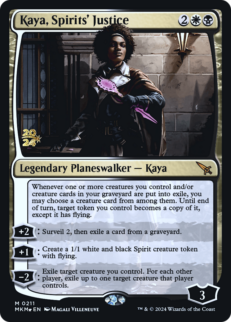 Kaya, Spirits' Justice [Murders at Karlov Manor Prerelease Promos] | I Want That Stuff Brandon