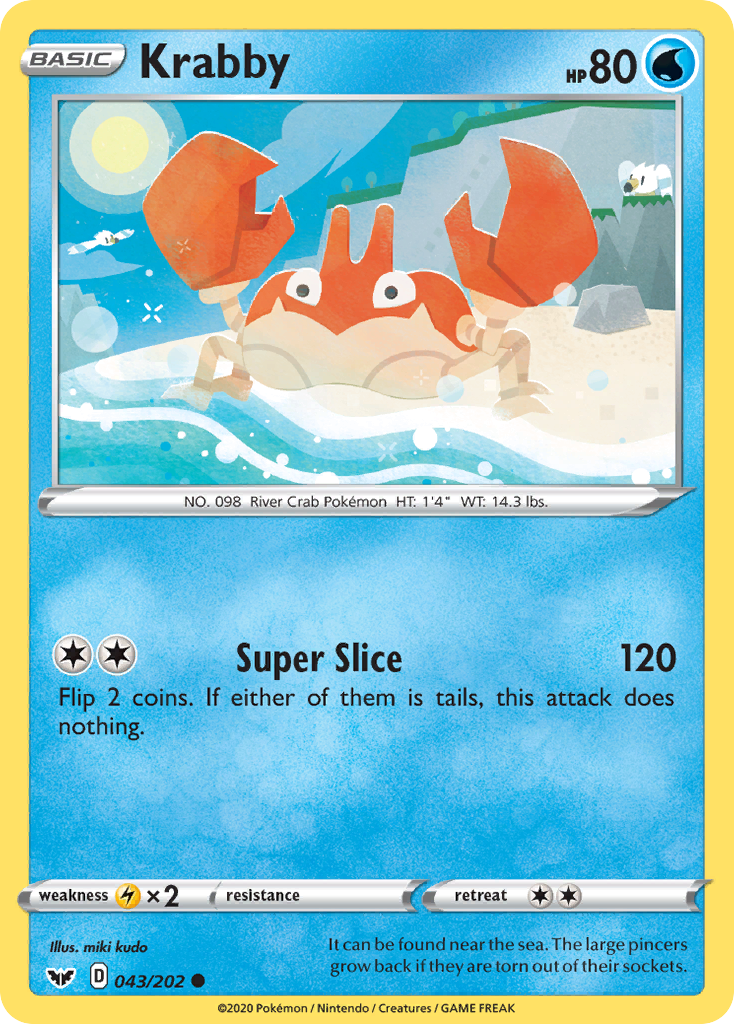 Krabby (043/202) [Sword & Shield: Base Set] | I Want That Stuff Brandon