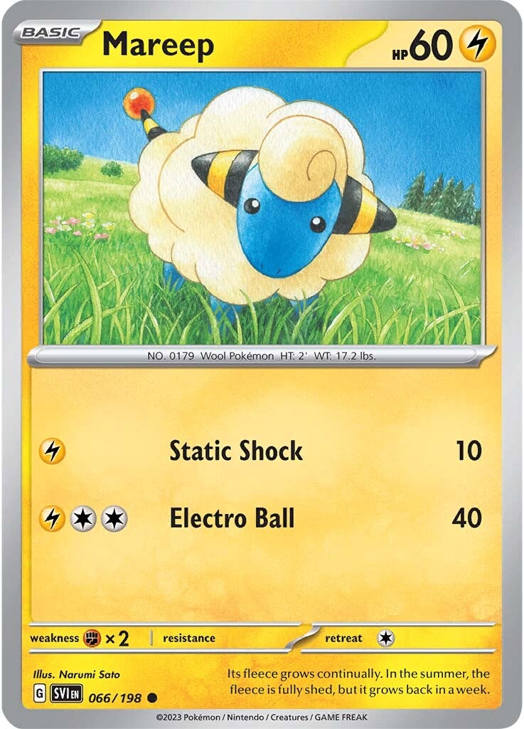 Mareep (066/198) [Scarlet & Violet: Base Set] | I Want That Stuff Brandon