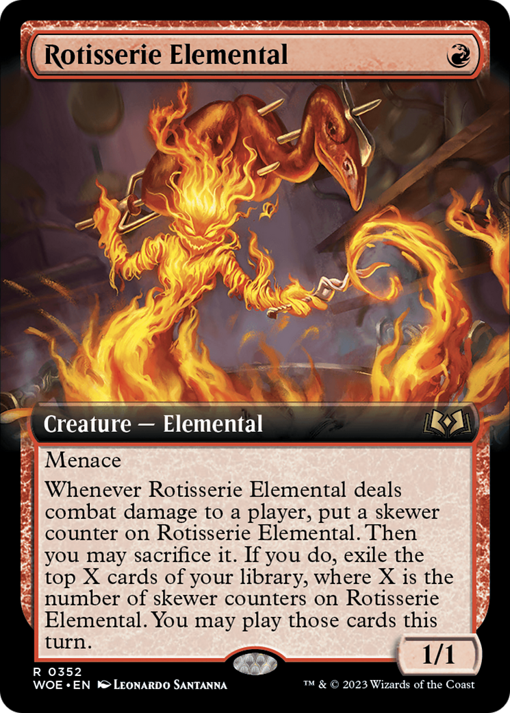 Rotisserie Elemental (Extended Art) [Wilds of Eldraine] | I Want That Stuff Brandon