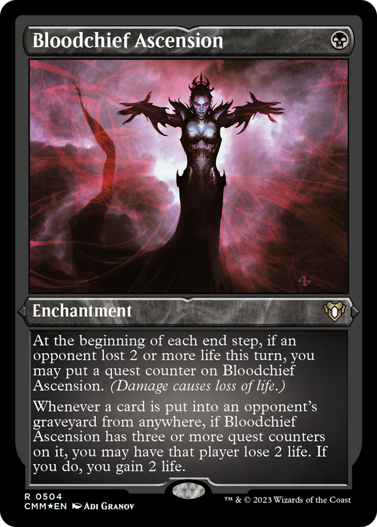 Bloodchief Ascension (Foil Etched) [Commander Masters] | I Want That Stuff Brandon