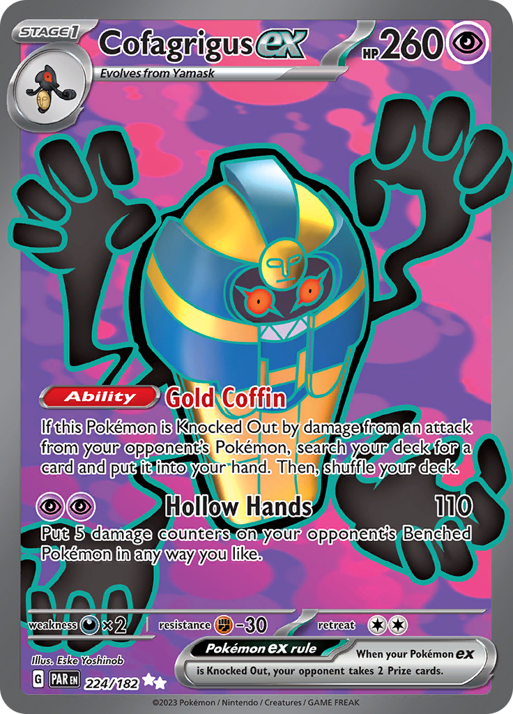 Cofagrigus ex (224/182) [Scarlet & Violet: Paradox Rift] | I Want That Stuff Brandon