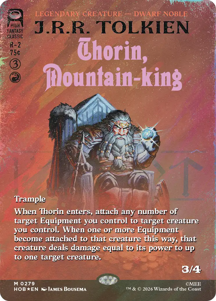 Thorin, Mountain-king (Borderless) (Surge Foil) [The Hobbit] | I Want That Stuff Brandon