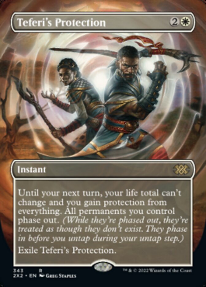 Teferi's Protection (Borderless Alternate Art) [Double Masters 2022] | I Want That Stuff Brandon