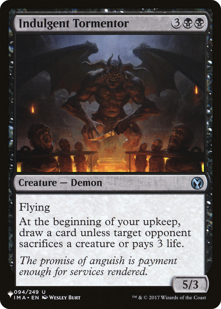 Indulgent Tormentor [The List] | I Want That Stuff Brandon