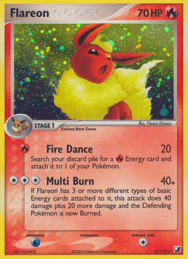 Flareon (5/115) [EX: Unseen Forces] | I Want That Stuff Brandon