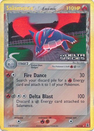 Salamence (14/113) (Delta Species) (Stamped) [EX: Delta Species] | I Want That Stuff Brandon