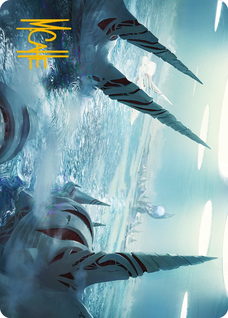 Seachrome Coast Art Card (Gold-Stamped Signature) [Phyrexia: All Will Be One Art Series] | I Want That Stuff Brandon