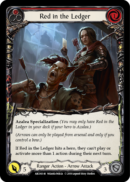 Red in the Ledger [ARC043-M] (Arcane Rising)  1st Edition Normal | I Want That Stuff Brandon