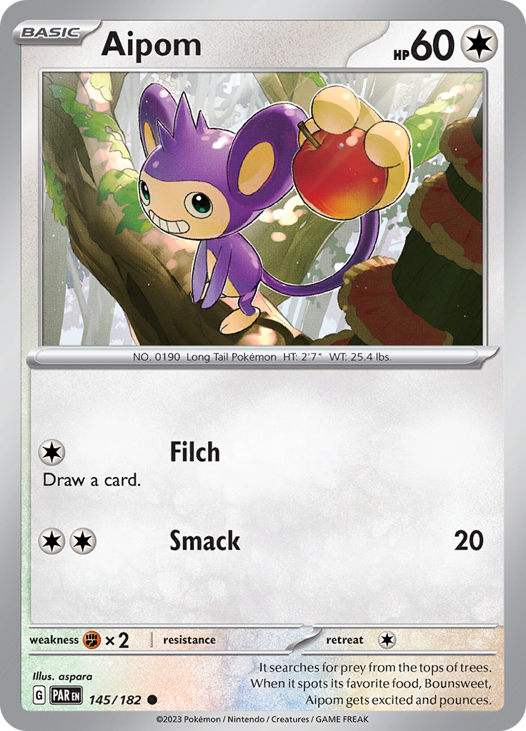 Aipom (145/182) [Scarlet & Violet: Paradox Rift] | I Want That Stuff Brandon