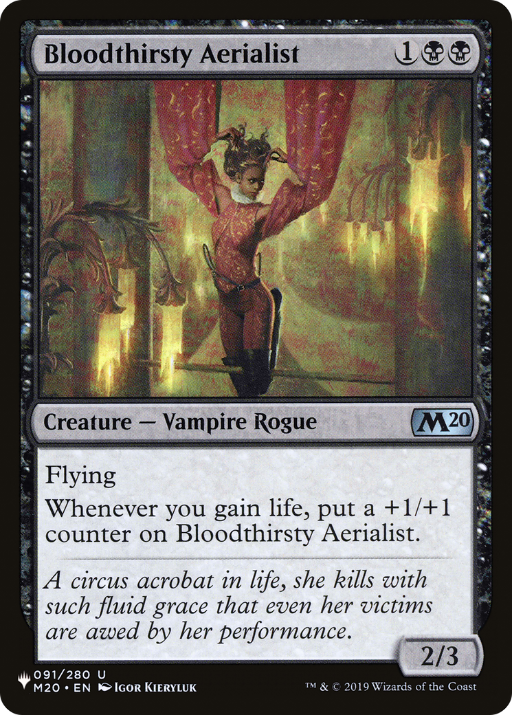 Bloodthirsty Aerialist [The List Reprints] | I Want That Stuff Brandon