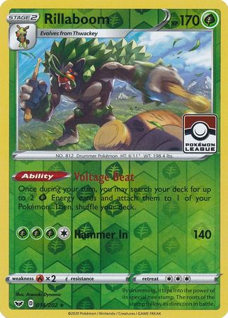 Rillaboom (014/202) (League Promo) [Sword & Shield: Base Set] | I Want That Stuff Brandon