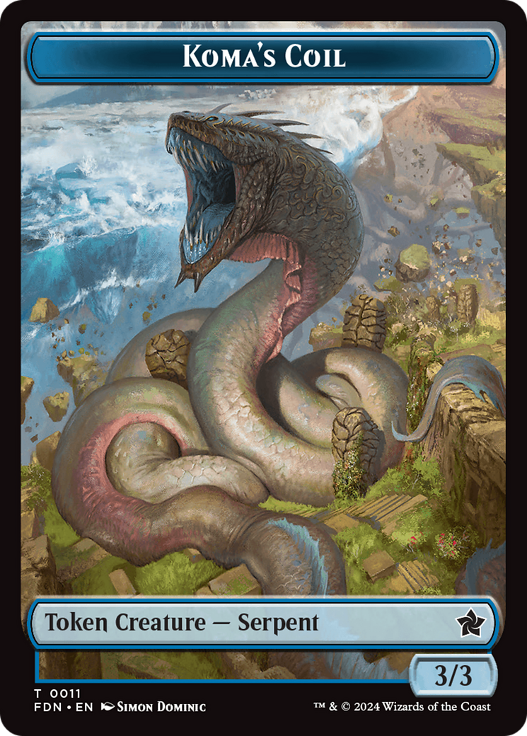 Scion of the Deep // Koma's Coil Doubled-Sided Token [Foundations Tokens] | I Want That Stuff Brandon