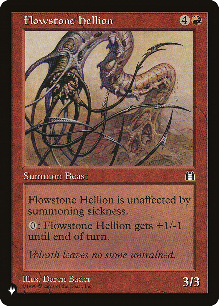 Flowstone Hellion [The List Reprints] | I Want That Stuff Brandon