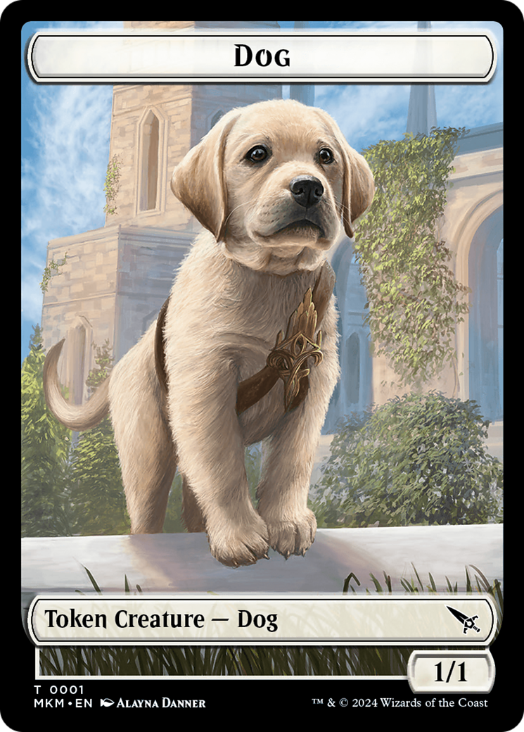 Detective // Dog Double-Sided Token [Murders at Karlov Manor Tokens] | I Want That Stuff Brandon