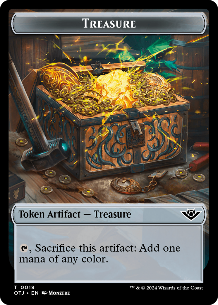 Treasure // Construct Double-Sided Token [Outlaws of Thunder Junction Tokens] | I Want That Stuff Brandon