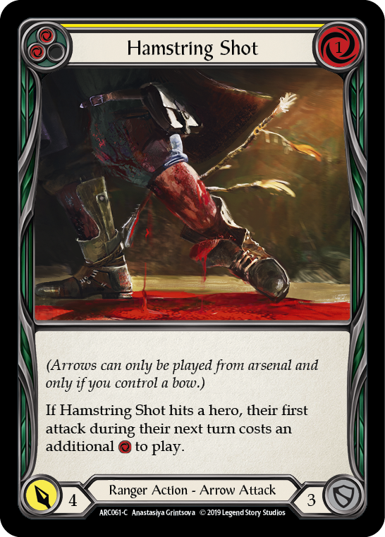 Hamstring Shot (Yellow) [ARC061-C] (Arcane Rising)  1st Edition Normal | I Want That Stuff Brandon