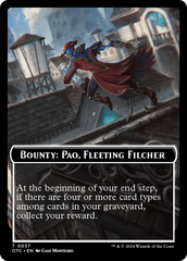 Bounty: Paq, Fleeting Filcher // Bounty Rules Double-Sided Token [Outlaws of Thunder Junction Commander Tokens] | I Want That Stuff Brandon