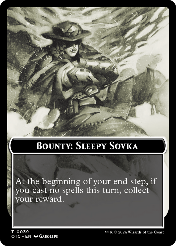 Bounty: Sleepy Sovka // Bounty Rules Double-Sided Token [Outlaws of Thunder Junction Commander Tokens] | I Want That Stuff Brandon