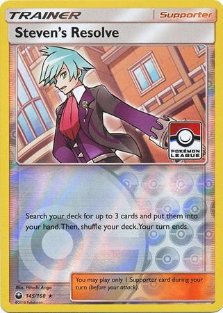 Steven's Resolve (145/168) (League Promo) [Sun & Moon: Celestial Storm] | I Want That Stuff Brandon