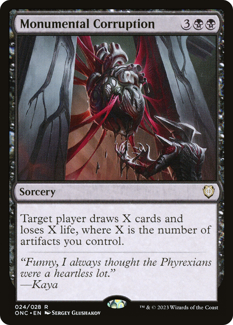 Monumental Corruption [Phyrexia: All Will Be One Commander] | I Want That Stuff Brandon