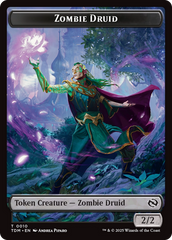 Zombie Druid // Treasure Double-Sided Token [Tarkir: Dragonstorm Tokens] | I Want That Stuff Brandon