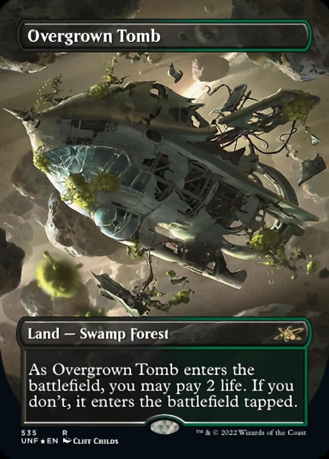 Overgrown Tomb (Borderless) (Galaxy Foil) [Unfinity] | I Want That Stuff Brandon