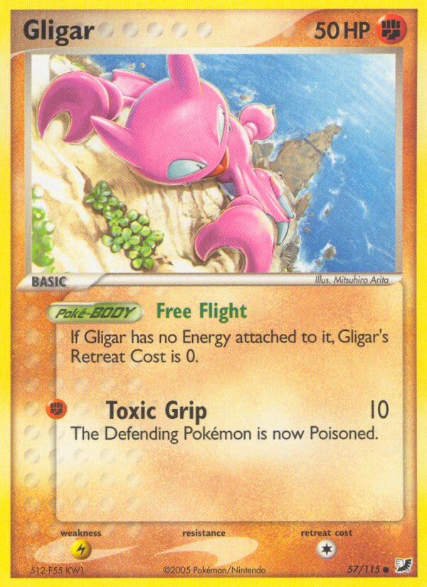 Gligar (57/115) [EX: Unseen Forces] | I Want That Stuff Brandon