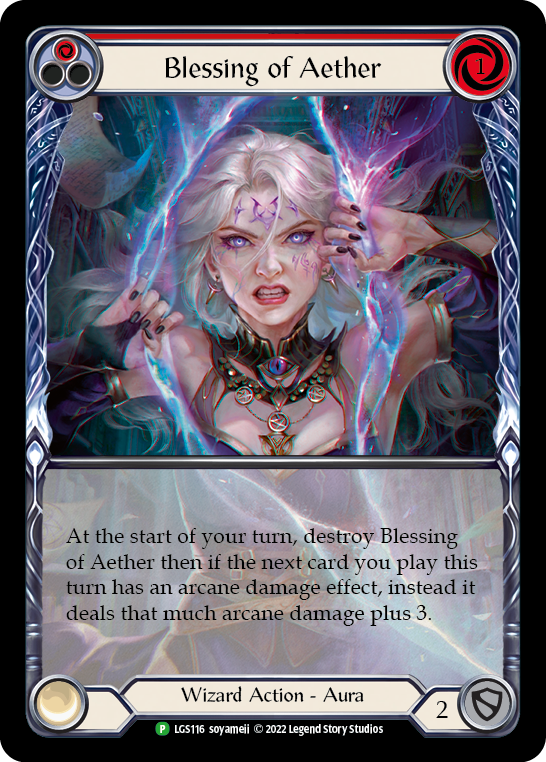 Blessing of Aether (Red) [LGS116] (Promo)  Rainbow Foil | I Want That Stuff Brandon