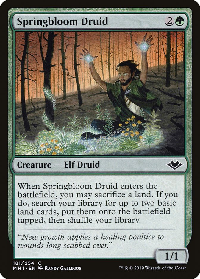 Springbloom Druid [Modern Horizons] | I Want That Stuff Brandon