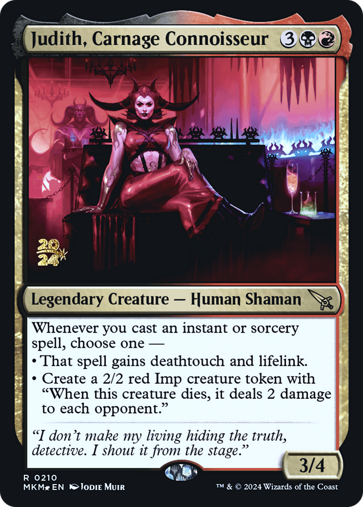 Judith, Carnage Connoisseur [Murders at Karlov Manor Prerelease Promos] | I Want That Stuff Brandon