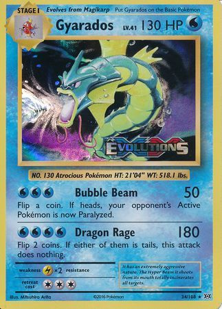 Gyarados (34/108) (XY Evolutions Prerelease) [XY: Black Star Promos] | I Want That Stuff Brandon