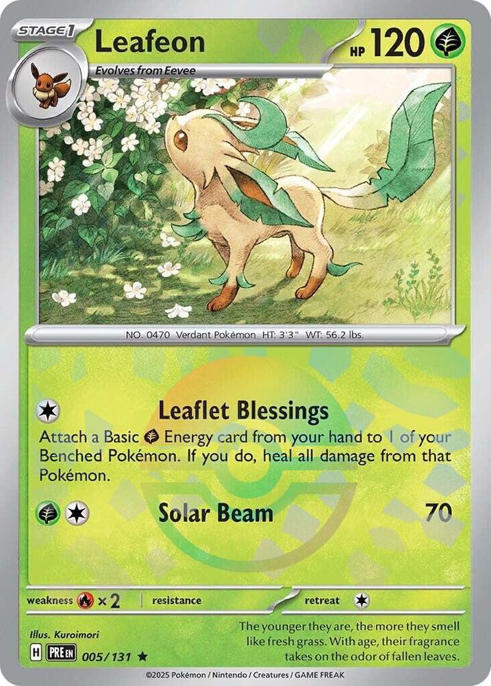 Leafeon (005/131) (Poke Ball Pattern) [Scarlet & Violet: Prismatic Evolutions] | I Want That Stuff Brandon