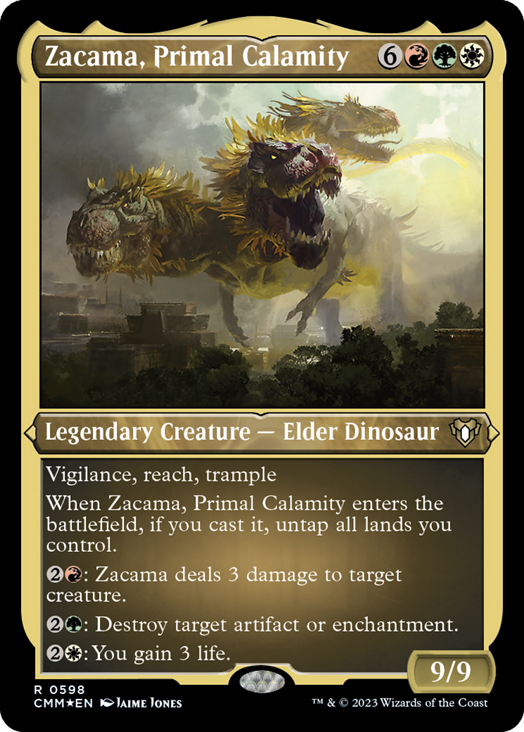 Zacama, Primal Calamity (Foil Etched) [Commander Masters] | I Want That Stuff Brandon