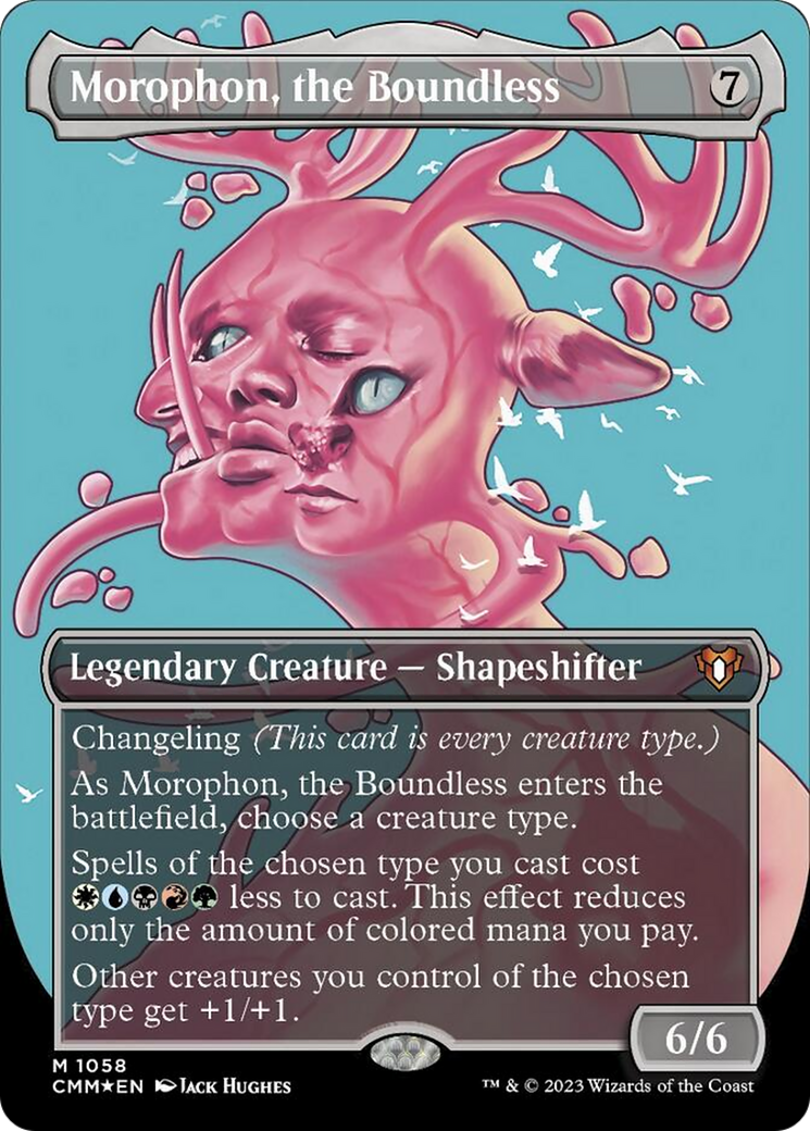 Morophon, the Boundless (Borderless Textured Foil Frame Break) [Commander Masters] | I Want That Stuff Brandon