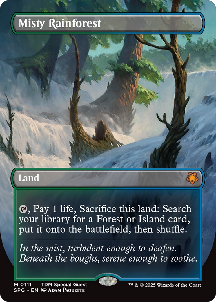 Misty Rainforest (Borderless) [Tarkir: Dragonstorm Special Guests] | I Want That Stuff Brandon