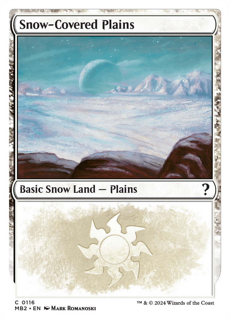 Snow-Covered Plains (White Border) [Mystery Booster 2] | I Want That Stuff Brandon