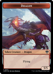 Saproling // Dragon (0021) Double-Sided Token [Commander Masters Tokens] | I Want That Stuff Brandon