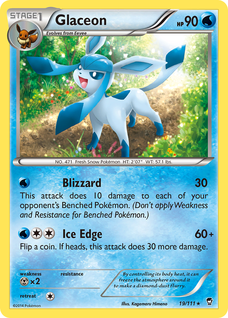 Glaceon (19/111) [XY: Furious Fists] | I Want That Stuff Brandon