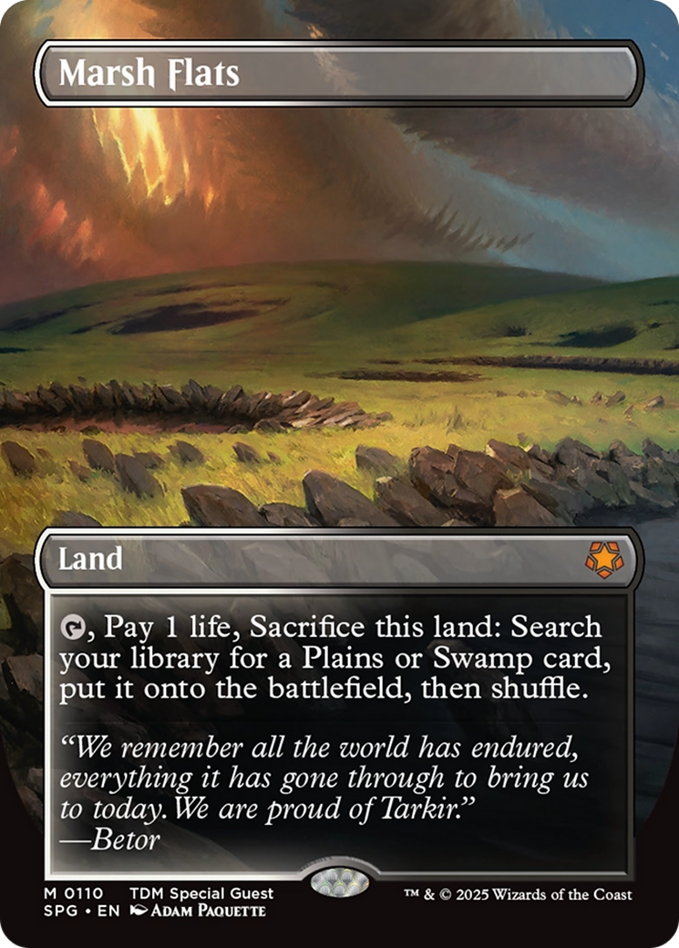 Marsh Flats (Borderless) [Tarkir: Dragonstorm Special Guests] | I Want That Stuff Brandon