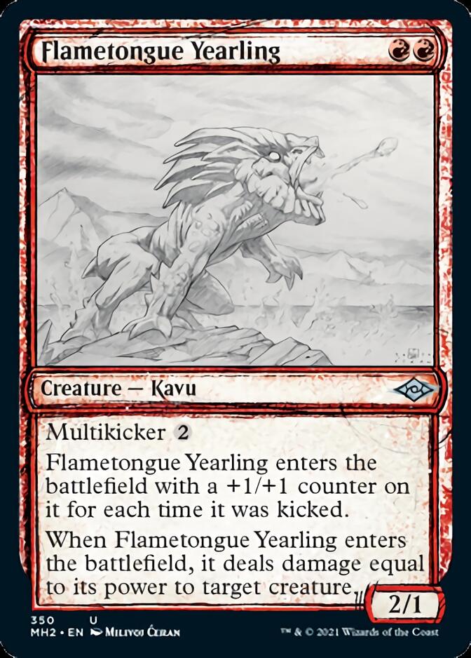 Flametongue Yearling (Sketch) [Modern Horizons 2] | I Want That Stuff Brandon