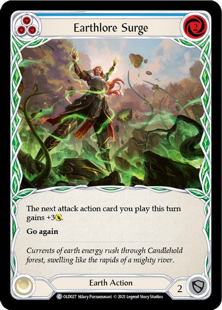Earthlore Surge (Blue) [OLD027] (Tales of Aria Oldhim Blitz Deck)  1st Edition Normal | I Want That Stuff Brandon