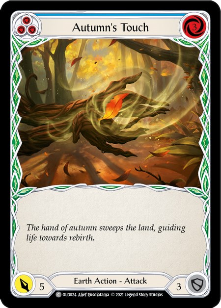 Autumn's Touch (Blue) [OLD024] (Tales of Aria Oldhim Blitz Deck)  1st Edition Normal | I Want That Stuff Brandon