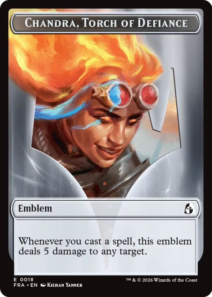 Chandra, Chill of Compliance // Chandra, Torch of Defiance Double-Sided Token [Reality Fracture Tokens] | I Want That Stuff Brandon