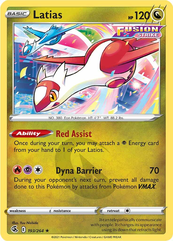 Latias (193/264) [Sword & Shield: Fusion Strike] | I Want That Stuff Brandon