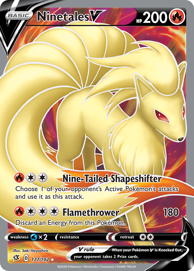 Ninetales V (177/192) [Sword & Shield: Rebel Clash] | I Want That Stuff Brandon