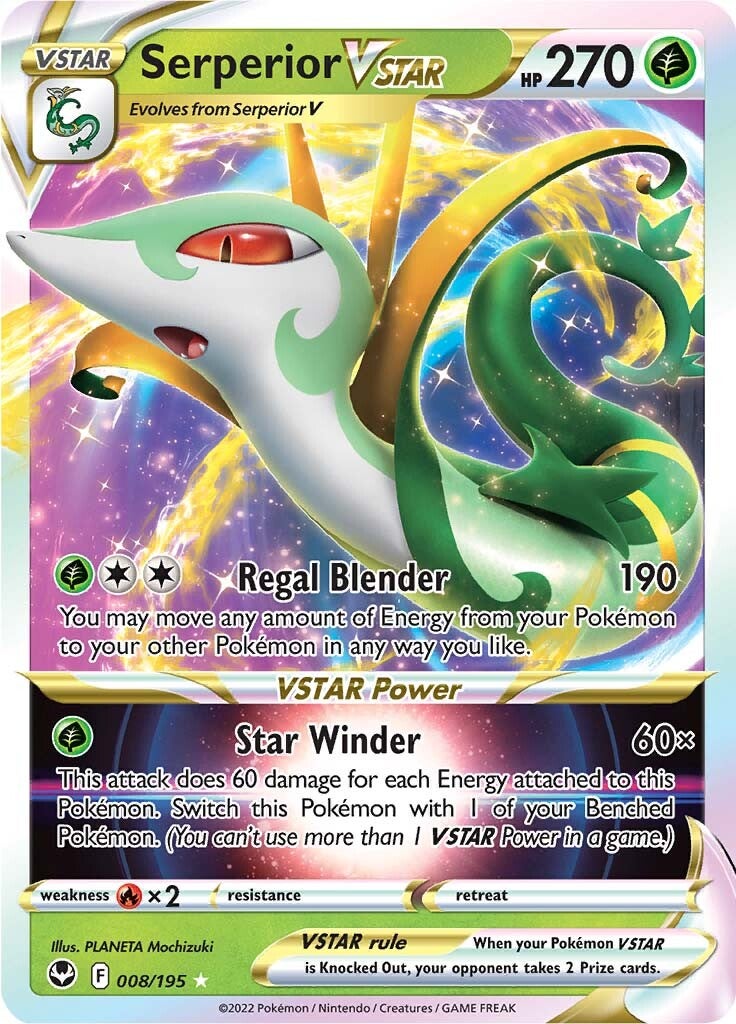 Serperior VSTAR (008/195) [Sword & Shield: Silver Tempest] | I Want That Stuff Brandon