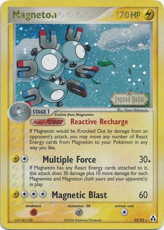 Magneton (22/92) (Stamped) [EX: Legend Maker] | I Want That Stuff Brandon